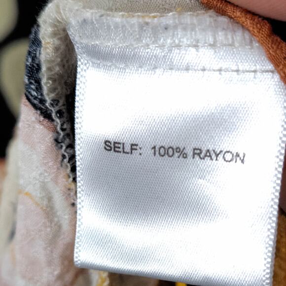 Rose + Olive Women’s Top Boho Chic Psychedelic Print Sleeveless Packable Size XL - Picture 8 of 9